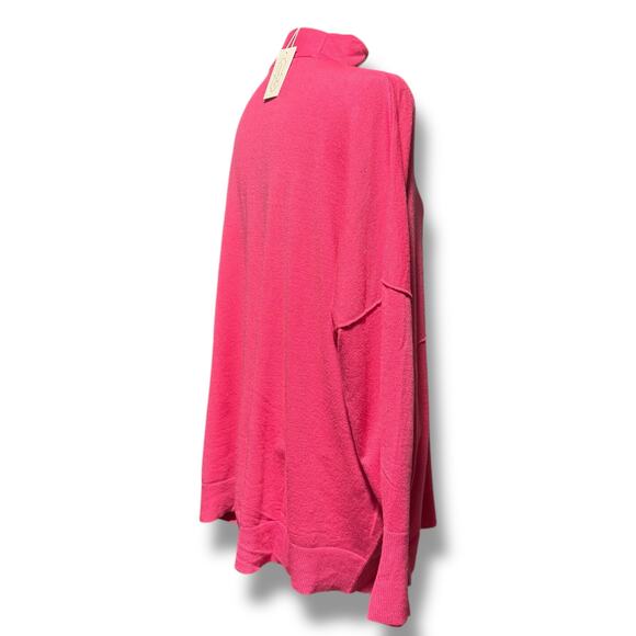 Mud Pie Rivers Mock Neck Sweater OSFM Pink - Picture 7 of 8